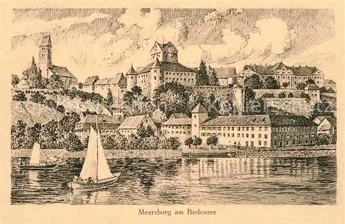 AK / Ansichtskarte Meersburg Bodensee Schloss Kirche Residenz Kat. Meersburg