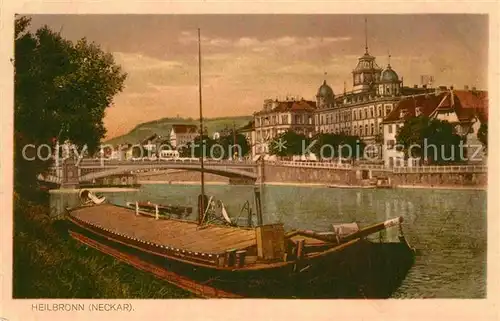 AK / Ansichtskarte Heilbronn Neckar Schloss Frachtschiff Kat. Heilbronn