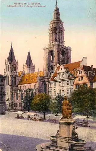 AK / Ansichtskarte Heilbronn Neckar Kilianskirche Mayerdenkmal Kat. Heilbronn