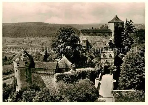 AK / Ansichtskarte Kuenzelsau Schloss Stetten Burganlage Kat. Kuenzelsau