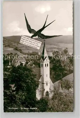 AK / Ansichtskarte Mulfingen Jagst Sankt Anna Kapelle Schwalbe Kat. Mulfingen