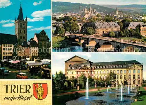 AK / Ansichtskarte Trier Hauptmarkt Moselbruecke Kurfuerstliches Schloss  Kat. Trier