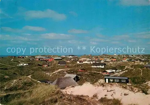 AK / Ansichtskarte Henne Strand Fliegeraufnahme Haeuser in den Duenen Kat. Daenemark