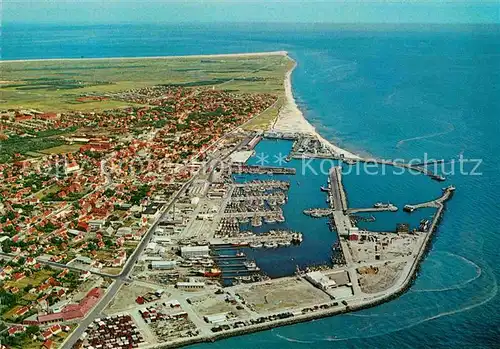 AK / Ansichtskarte Skagen Fliegeraufnahme set fra luften mit Hafen Kat. Daenemark