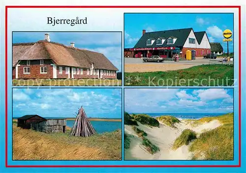 AK / Ansichtskarte Bjerregard Strand Reetdachhaeuser