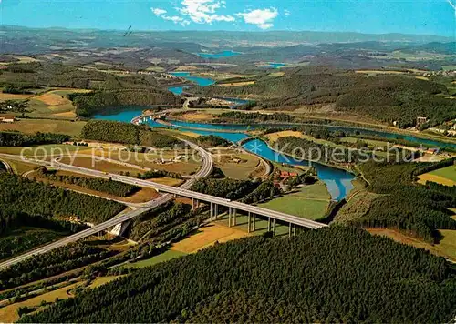 AK / Ansichtskarte Biggesee Autobahn Sauerlandlinie Fliegeraufnahme Kat. Olsberg