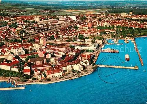 AK / Ansichtskarte Friedrichshafen Bodensee Fliegeraufnahme Hafenpartie Kat. Friedrichshafen