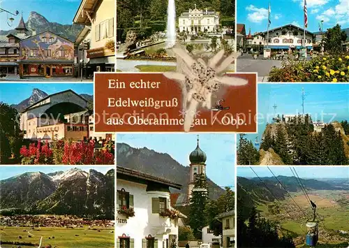 AK / Ansichtskarte Oberammergau Seilbahn Ortspartien Kat. Oberammergau