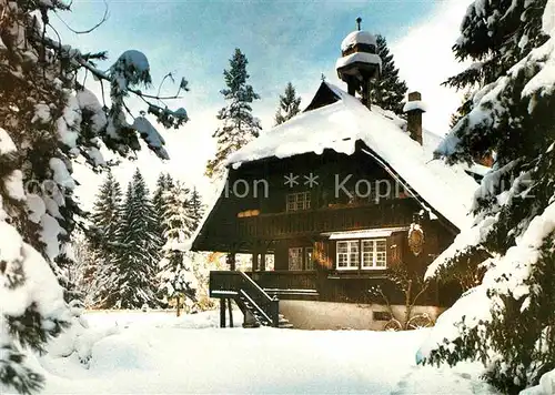 AK / Ansichtskarte Rothaus Grafenhausen Heimatmuseum Huesli im Winter Kat. Grafenhausen