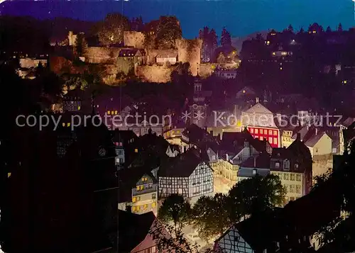 AK / Ansichtskarte Monschau mit Burg bei Nacht Kat. Monschau