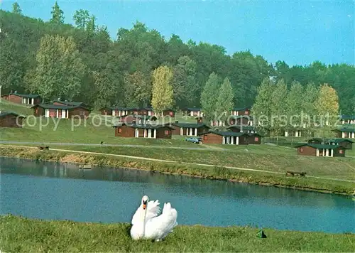 AK / Ansichtskarte Hohenroda Hessen Feriendorf mit Schwan Kat. Hohenroda