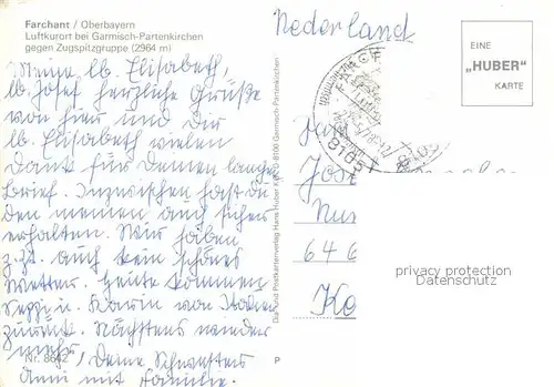 AK / Ansichtskarte Farchant Ortsmotive mit Kirche gegen Zugspitzgruppe Wettersteingebirge Kat. Farchant
