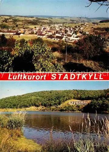 AK / Ansichtskarte Stadtkyll Panorama Luftkurort Uferpartie an der Kyll Kat. Stadtkyll