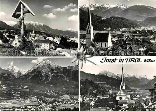 AK / Ansichtskarte Imst Tirol Gesamtansicht mit Alpenpanorama Kirche Kreuz Kat. Imst