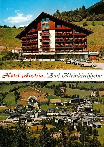AK / Ansichtskarte Bad Kleinkirchheim Kaernten Hotel Pension Austria Ortsansicht vom Berg aus Kat. Bad Kleinkirchheim