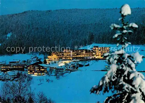 AK / Ansichtskarte Tonbach Kurhotel Traube Tonbach Winterlandschaft Schwarzwald Nachtaufnahme Kat. Baiersbronn