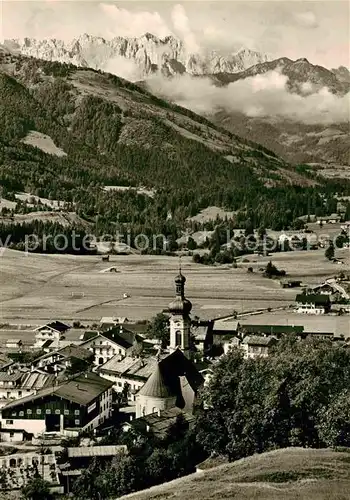 AK / Ansichtskarte Reit Winkl Panorama mit Blick zum Wilden Kaiser Kaisergebirge Kat. Reit im Winkl