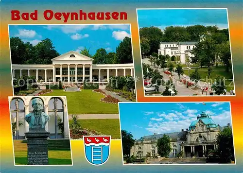 AK / Ansichtskarte Bad Oeynhausen Kurhaus Denkmal Bueste Kurpark Staatsbad Kat. Bad Oeynhausen