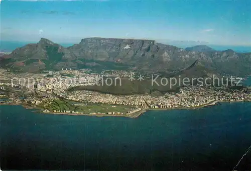AK / Ansichtskarte Cape Town Kaapstad Kapstadt Aerial view of the Cape Peninsula Table Mountain Lions Head Devils Peak Kat. Cape Town
