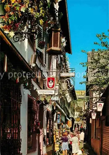 AK / Ansichtskarte Ruedesheim Rhein Drosselgasse Weinlokale Kat. Ruedesheim am Rhein