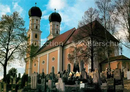 AK / Ansichtskarte Pfarrkirchen Niederbayern Wallfahrtskirche Gartlberg Friedhof Kat. Pfarrkirchen
