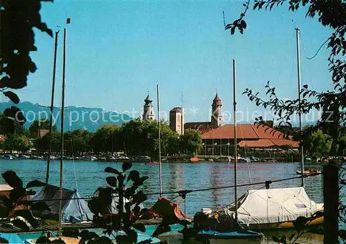 AK / Ansichtskarte Lindau Bodensee Inselhalle am Kleinen See Seglerhafen Kat. Lindau (Bodensee)