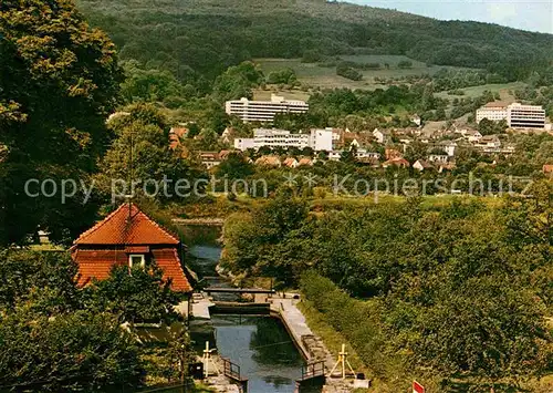 AK / Ansichtskarte Bad Sooden Allendorf Werra Schleuse Kurklinik Sonnenberg und Wicker Sanatorium Kat. Bad Sooden Allendorf