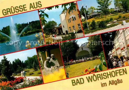 AK / Ansichtskarte Bad Woerishofen Fontaene Kurhaus Parkanlage Pavillon  Kat. Bad Woerishofen