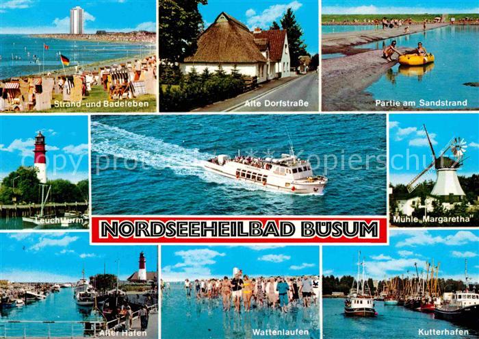 AK / Ansichtskarte Buesum Nordseebad Strand Dorfstrasse Sandstrand ...