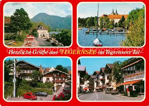 AK / Ansichtskarte Tegernsee Uferstrasse Hafen Dorfmotive Kat. Tegernsee