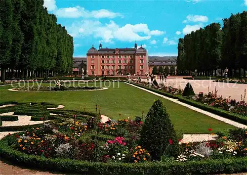 AK / Ansichtskarte Schwetzingen Schlossgarten mit Schloss Kat. Schwetzingen
