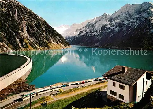 AK / Ansichtskarte Zillertal Tirol Schlegeis Stausee mit Parkplatz und Doinikushuette
