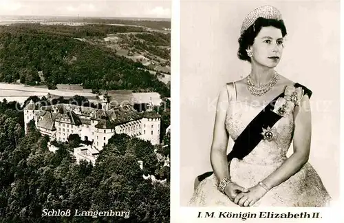 AK / Ansichtskarte Adel England Koenigin Elizabeth II. Schloss Langenburg Kat. Koenigshaeuser