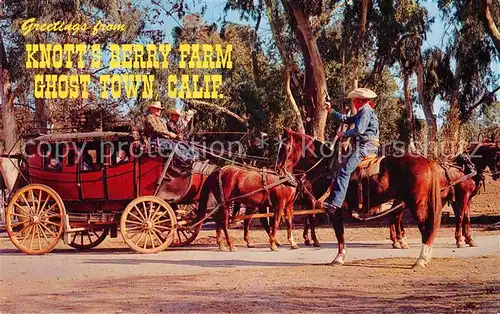 AK / Ansichtskarte Cowboys Knott s Berry Farm Ghost Town California Pferdekutsche Kat. Landwirtschaft