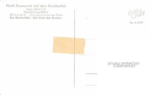 AK / Ansichtskarte Dampfer Seitenrad Vaterland Koenigswinter Hotel Restaurant Drachenfels  Kat. Schiffe