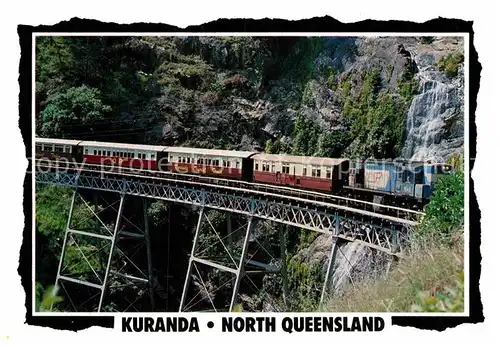 AK / Ansichtskarte Eisenbahn Kuranda Scenic Railway North Queensland Stoney Creek Falls Kat. Eisenbahn