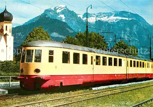 AK / Ansichtskarte Eisenbahn Elektro Schnelltriebwagen el T 1900 Bahnhof Bischofswiesen  Kat. Eisenbahn