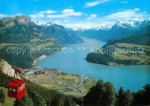 AK / Ansichtskarte Seilbahn Brunnen Urmiberg Vierwaldstaettersee Frohnalpstock  Kat. Bahnen