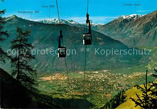 AK / Ansichtskarte Seilbahn Ifinger Funivia Ivigna Merano Kat. Bahnen