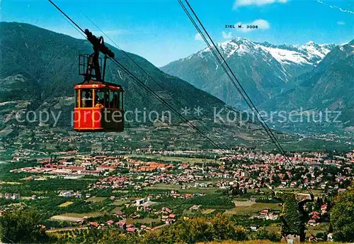 AK / Ansichtskarte Seilbahn Merano Panorama  Kat. Bahnen