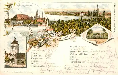 AK / Ansichtskarte Konstanz Bodensee Gesamtansicht Schnetztor Konziliumsgebaeude Kat. Konstanz