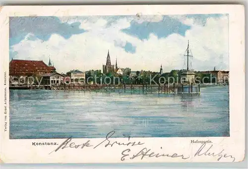 AK / Ansichtskarte Konstanz Bodensee Hafenpartie Kat. Konstanz