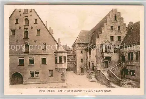 AK / Ansichtskarte Heilbronn Neckar Hof Deutschordenshaus Landgericht Kat. Heilbronn