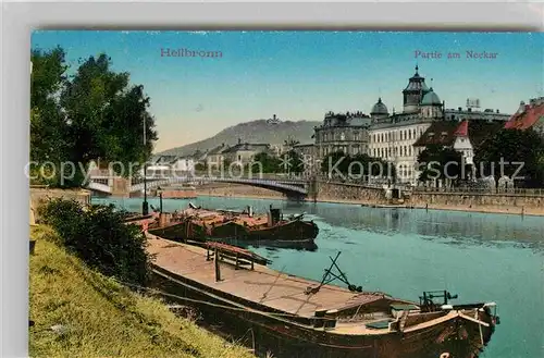 AK / Ansichtskarte Heilbronn Neckar Schloss Haen Frachtschiffe Kat. Heilbronn