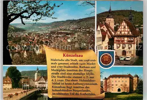 AK / Ansichtskarte Kuenzelsau Panorama Fachwerkhaus Schloss Kat. Kuenzelsau