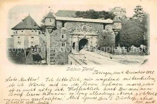 AK / Ansichtskarte Tuebingen Schloss Portal Kat. Tuebingen