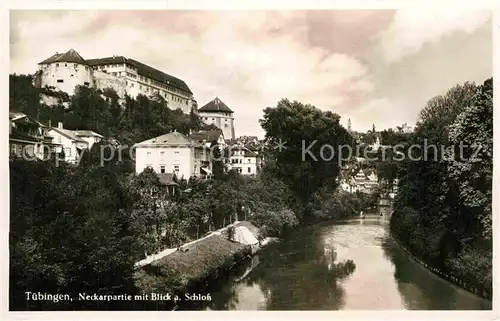 AK / Ansichtskarte Tuebingen Neckarpartie Blick auf Schloss Kat. Tuebingen