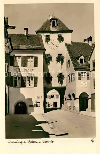 AK / Ansichtskarte Meersburg Bodensee Hotel Schiff Untertor Kat. Meersburg