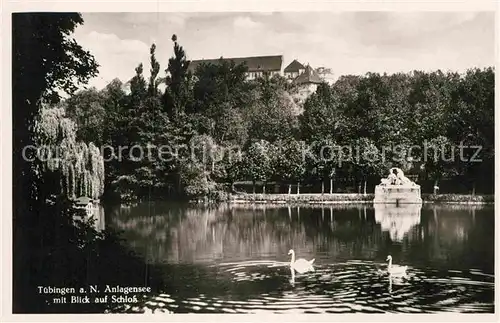 AK / Ansichtskarte Tuebingen Anlagensee Schloss Kat. Tuebingen