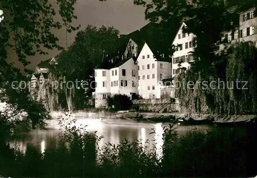 AK / Ansichtskarte Tuebingen Stadtbeleuchtung Hoelderlinturm Schloss Kat. Tuebingen